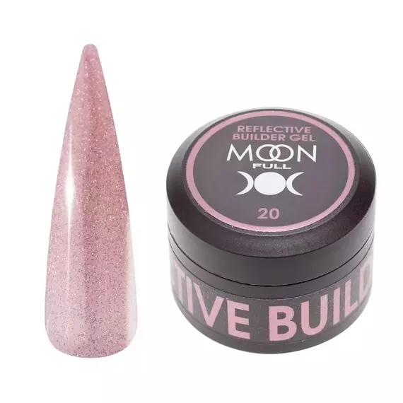 MOON FULL / Reflective Builder Gel №20 / з шимером світловідбивний