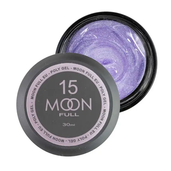 MOON FULL / Poly Gel №15 / ліловий діамант із шиммером (Розпродаж. Термін 06.25)