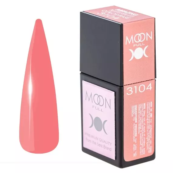 MOON FULL / Amazing Tutti Frutti base №3104 / нежно коралово-розовая / 12 мл