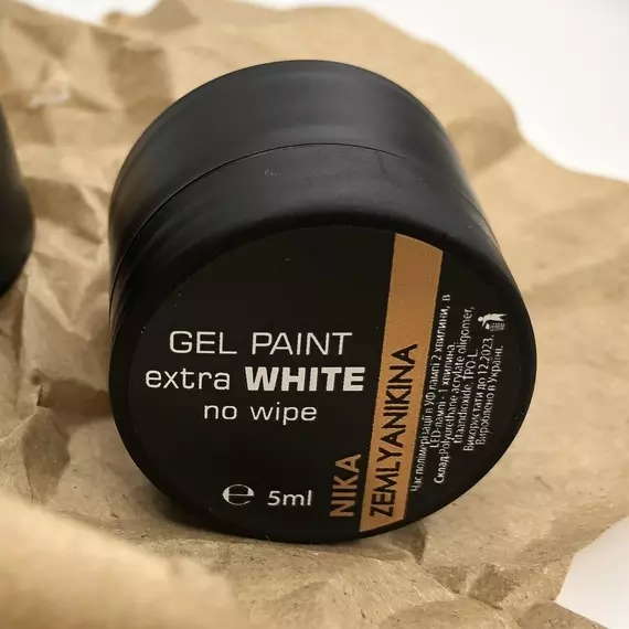 Nika Zemlyanikina / Фарба екстра біла без липкого шару / 5 мл