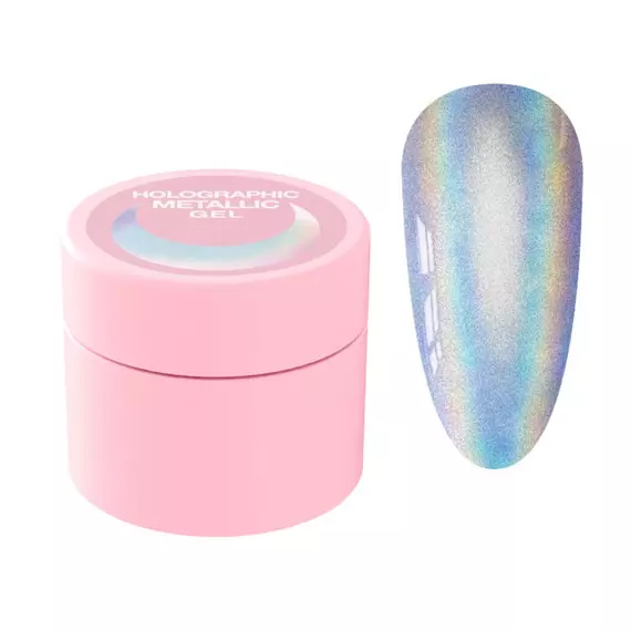 LUNA / Гель-фарба для нігтів Holographic Metallic Gel / 5 мл