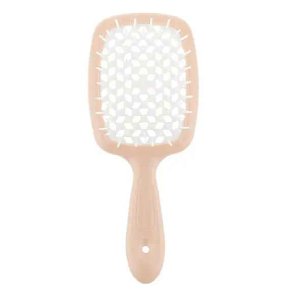Janeke / Расческа для волос / Персиковая с белым / Superbrush