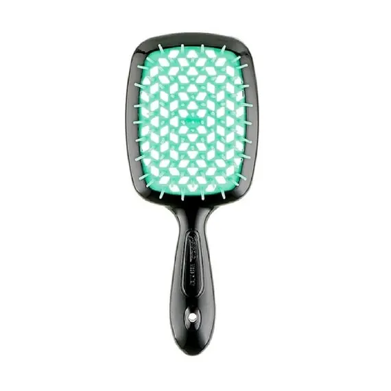 Janeke / Расческа для волос / Черная с бирюзой / Small