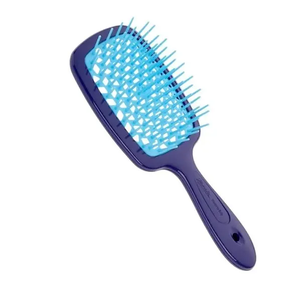 Janeke / Гребінець для волосся / Фіолетова з блакитним / Superbrush
