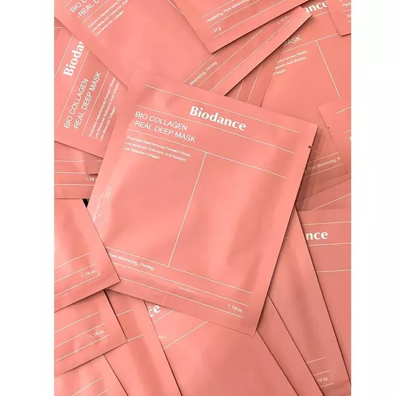 Biodance / Зволожувальна тканинна нічна маска для обличчя /  Bio-Collagen Real Deep Mask / 34 г
