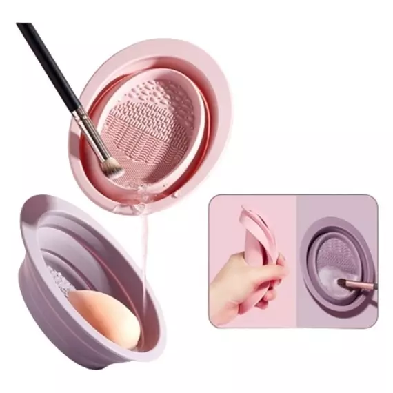 Gecomo / Ванночка силіконова для миття косметичних пензликів та спонжів