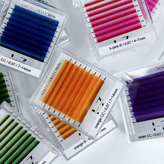 Вії LASH ZONE / Мікс / Рожеві