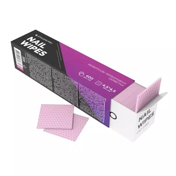 Staleks / Безворсові серветки для манікюру перфоровані / 400 шт