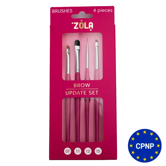 Zola / Набір пензлів для брів – Update Set / 4 шт