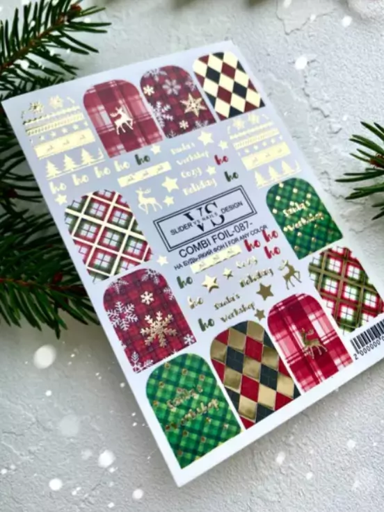 VS Nails / Слайдер дизайн зима / Combi foil -087-