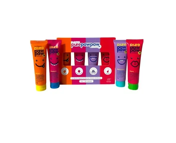 Pure Paw Paw / Набір відновлюючих бальзамів для губ / Four Pack / 25 g