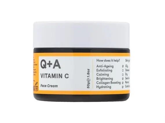 Q+A / Освітлюючий крем для обличчя з вітаміном С / Vitamin C Radiance Face Cream / 50 g