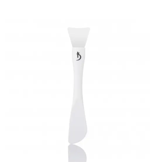 Kodi / Двосторонній пластиковий пензлик для маски, з силіконовою насадкою з однієї сторони / колір: білий