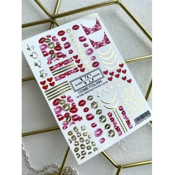 VS Nails / Слайдер дизайн губи / Combi foil -093-