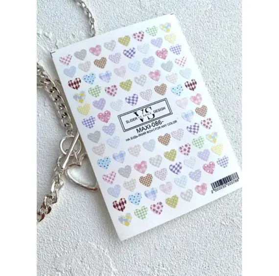 VS Nails / Слайдер дизайн / MAXI -086- серця