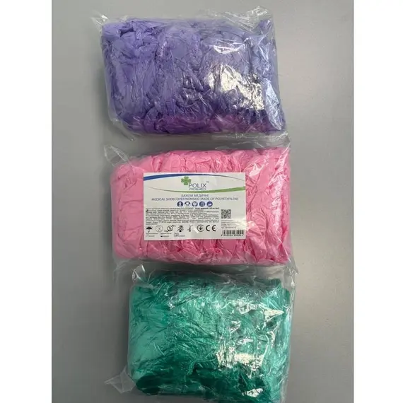 Polix Pro&Med / Бахіли одноразові медичного призначення / 40x14 cm (100  шт/пач)