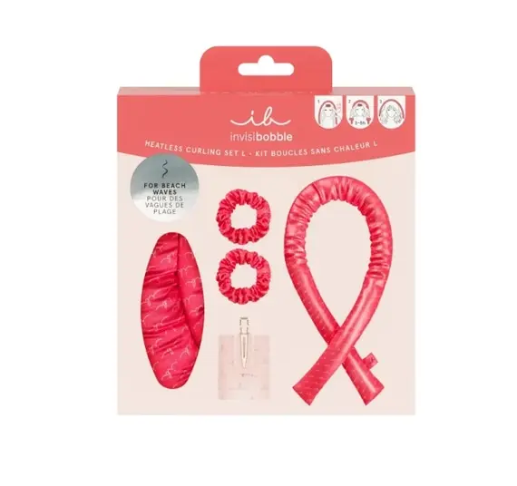 Invisibobble / Подарунковий набір (2 резинки SPRUNCHIE, 1 бігуді та 1 стрічка) / GIFT SET Beach Curl L