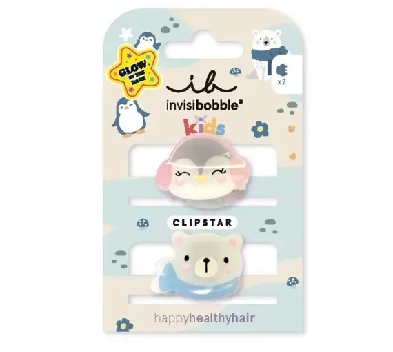 invisibobble / Заколка для волосся / CLIPSTAR GLOW KIDS Polar Friends