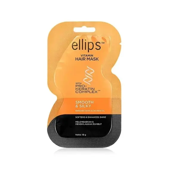 Ellips / Маска для волосся / «Бездоганний шовк» / Vitamin Hair Mask Smooth & Silky With Pro-Keratin Complex / 18 г