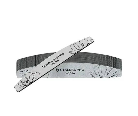 Staleks / Пилка для нігтів мінеральна / EXPERT 40 180/180 грит / (півмісяць) / 25 шт