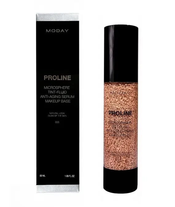 MODAY / Мікросферичний тінт-флюїд для макіяжу / Microsphere Tint-fluid / на основі аргініну та екстракту гіркого апельсину / № 035 темний бежевий / 50 мл