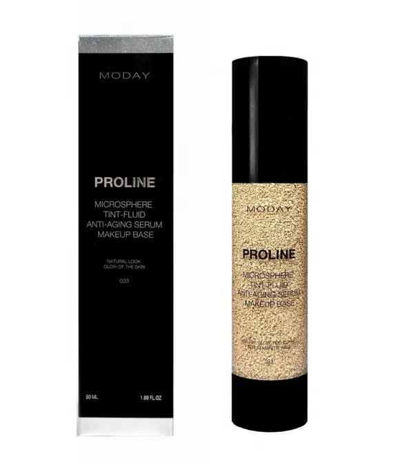 MODAY / Мікросферичний тінт-флюїд для макіяжу / Microsphere Tint-fluid / на основі аргініну та екстракту гіркого апельсину / № 033 світлий бежевий / 50 мл