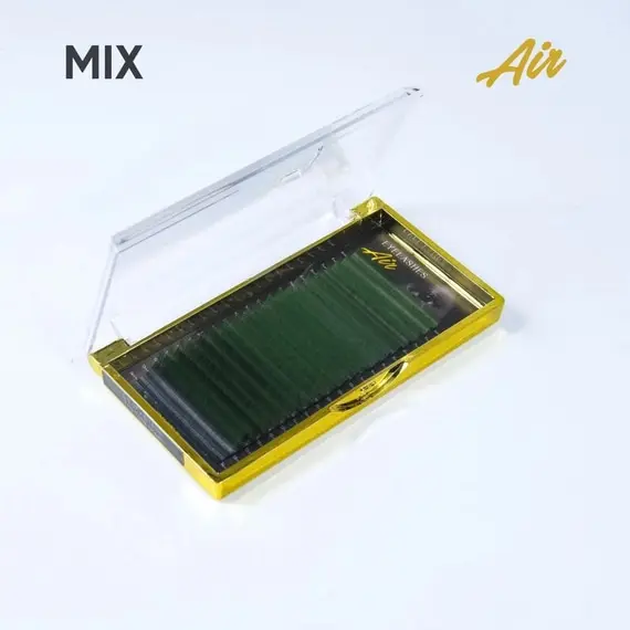 DIVOCHI / Вії двотонові зелені / AIR / MIX