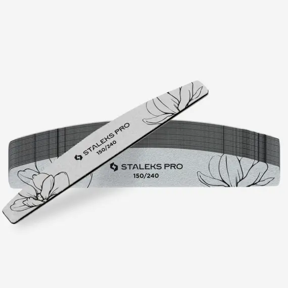 Staleks / Пилка півмісяць мінеральна / EXPERT 40 / 150/240 грит / (25 шт)