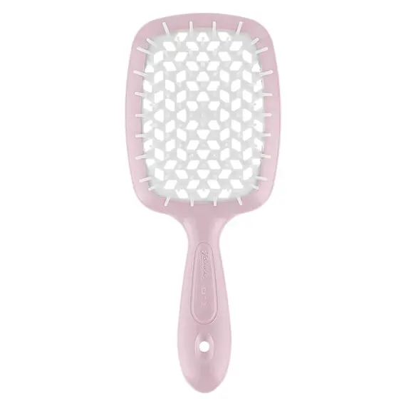 Janeke / Гребінець для волосся / рожева з білим / Superbrush