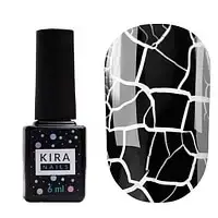 Kira Nails / Crack Effect Black (чорний для кракелюра) / 6 мл (Розпродаж. Придатний по 02.06.25)