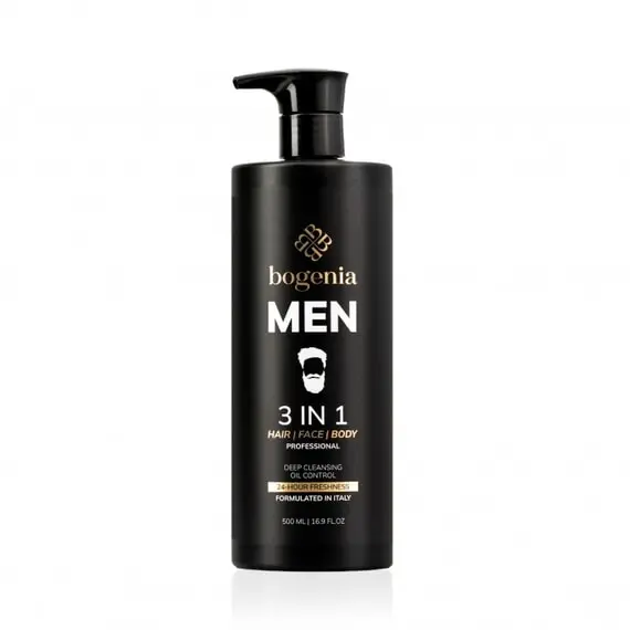 Bogenia / Чоловічий засіб / Man 3 in 1 Hair Face Body Wash / BG450 / №001