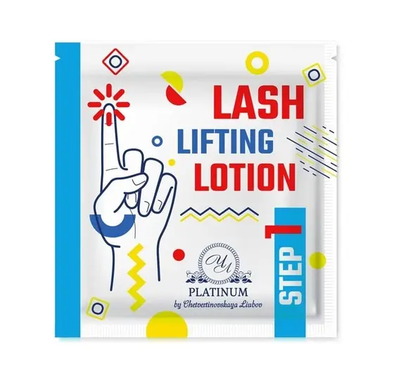 Platinum / Препарат для ламінування брів і вій в саше / STEP 1
