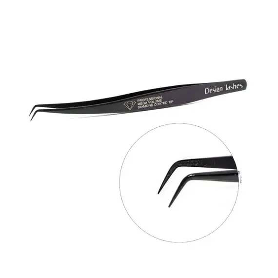 Design Lashes / Пінцет міні L 6мм Diamond /чорний