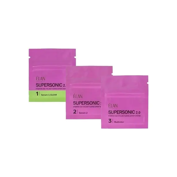 ELAN / Набір засобів для ламінування брів і вій SUPERSONIC 2.0 / саше