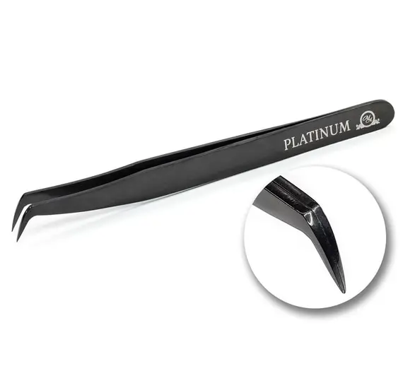 Platinum / Пінцет для вій / Black lazer № 29