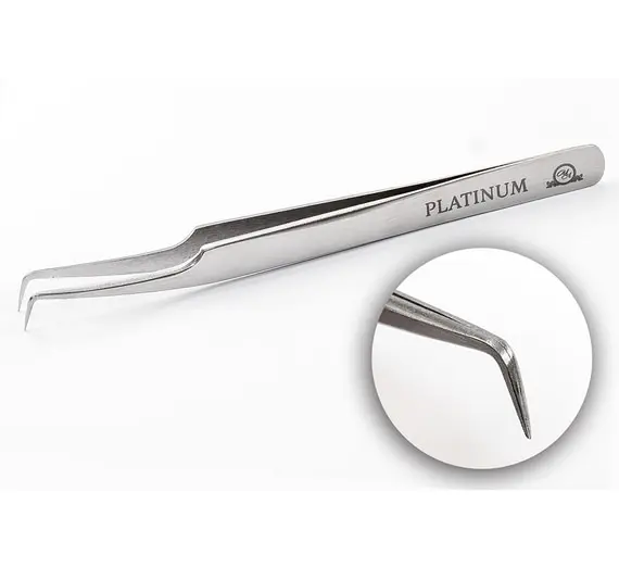 Platinum / Пінцет для вій / ET 15 № 1 / Сірий