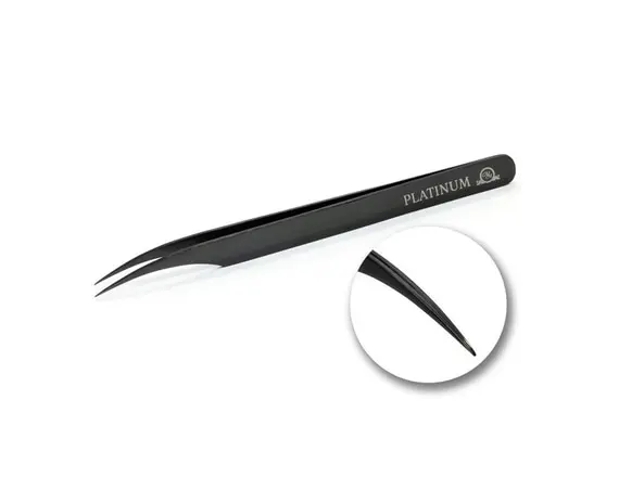 Platinum / Пінцет прямий № 44 / black