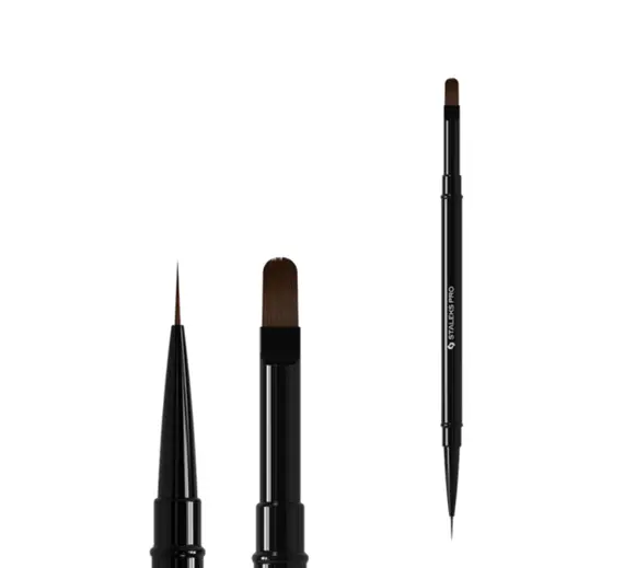 Staleks / Пензлик двосторонній EXPERT лайнер 10 мм / для гелю 11 мм