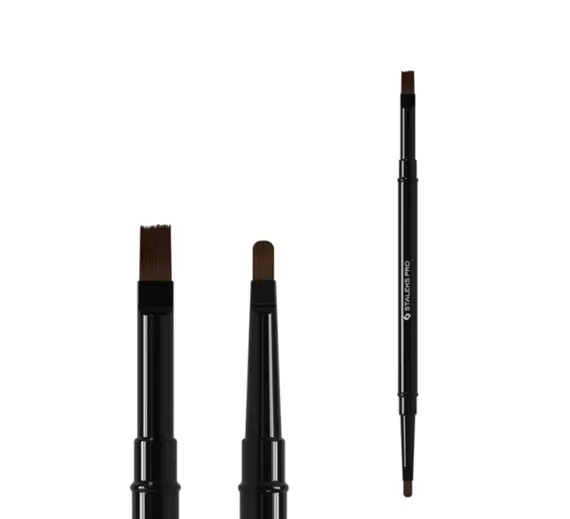 Staleks / Пензлик двосторонній EXPERT для гелю 7 мм / для гелю 10 мм