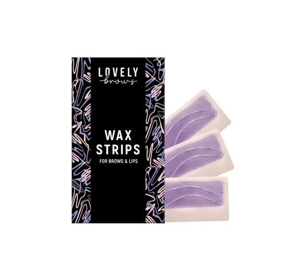 Lovely Brows / Воскові смужки для депіляції брів та обличчя / 16 шт
