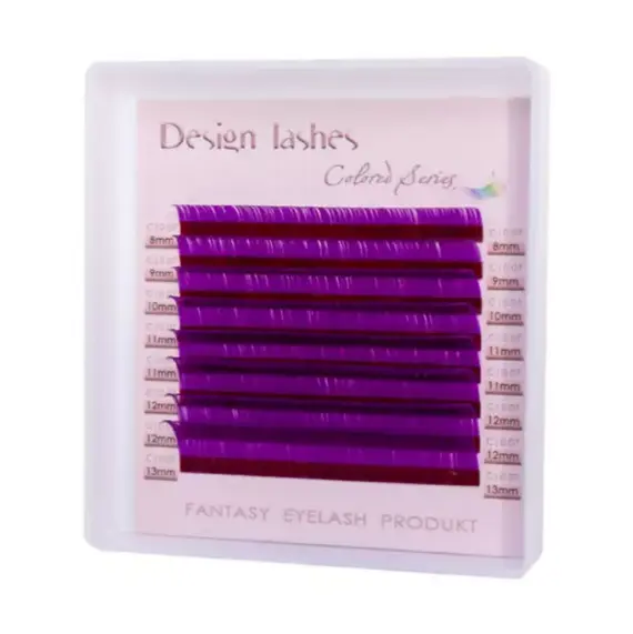 Вії Design Lashes / Фіолетові / Мікс / mini / 10 ліній