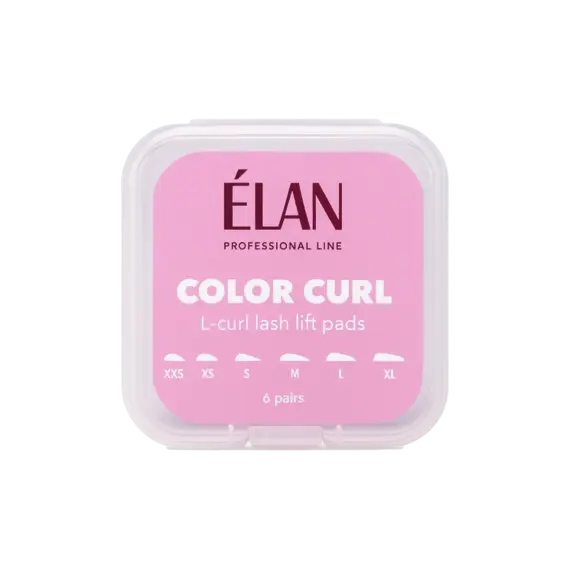 Elan / Силіконові валики для ламінування з вигином L / Color Curl