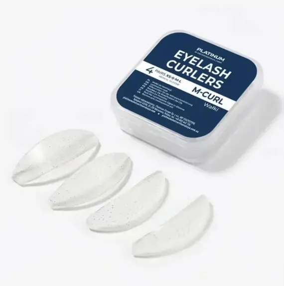 Platinum / Силіконові валики для ламінування вій M-Curl / 4 пари
