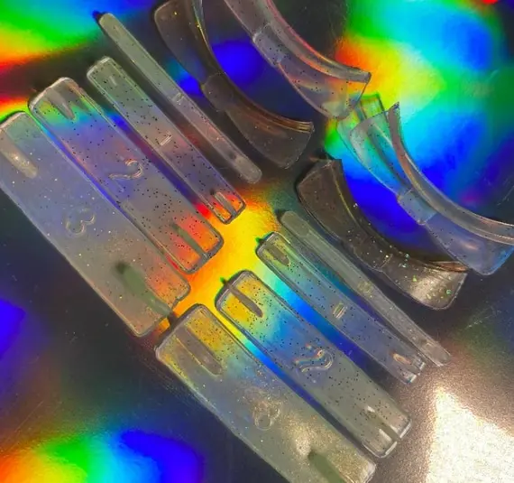 LAMI TIME / Компенсатори прозорі з блискітками / 7 розмірів