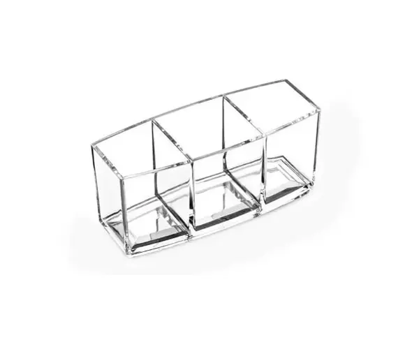 Контейнер прозорий потрійний для пензликів та іншого