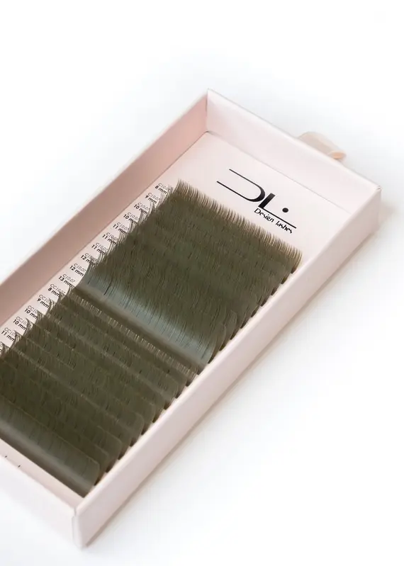 Вії Design Lashes / Мікс Dark Green / 20 ліній