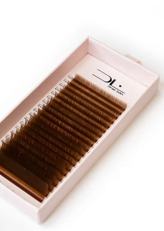 Вії Design Lashes / Мікс Light Brown / 20 ліній