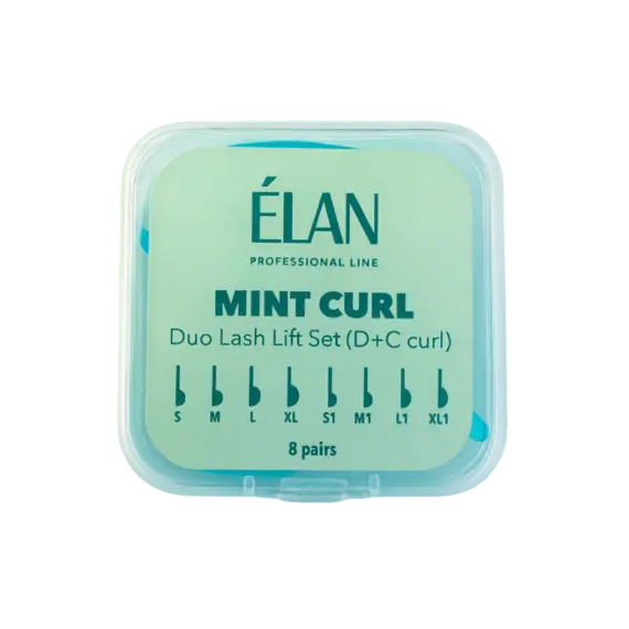 Elan / Комплект силіконових валиків для ламінування MINT CURL з вигинами D і C