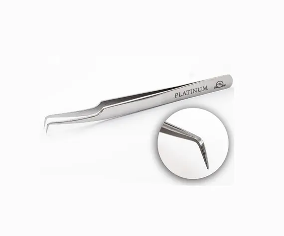 Platinum / Пинцет для ресниц / ET 15 №1 / Серый