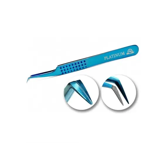 Platinum / Пинцет для наращивания ресниц ЕТ 45 в точку Lazer №32